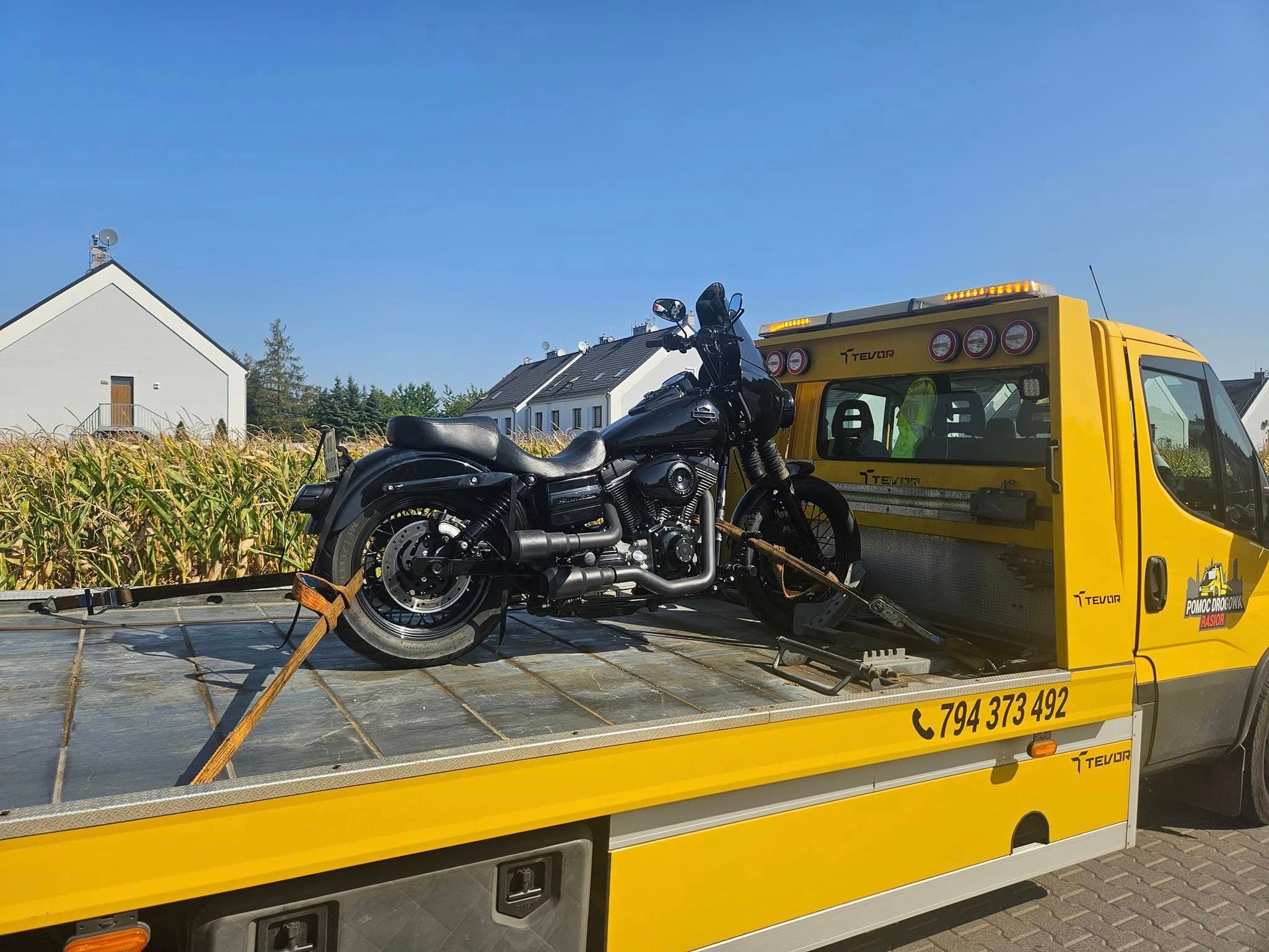 Transport motocykla na lawecie – Wrocław